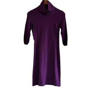 Mountain Hardwear Mock Neck Ruched 3/4 Sleeve Dress XS